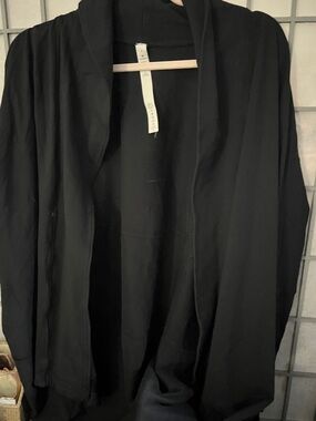 lululemon athletica Soft Black Modal Blend Open Cardigan  Sweatshirt 4 GUC